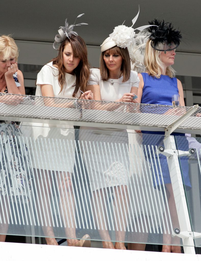Carol Vorderman and Katie King attend Derby Day at Epsom racecourse 
