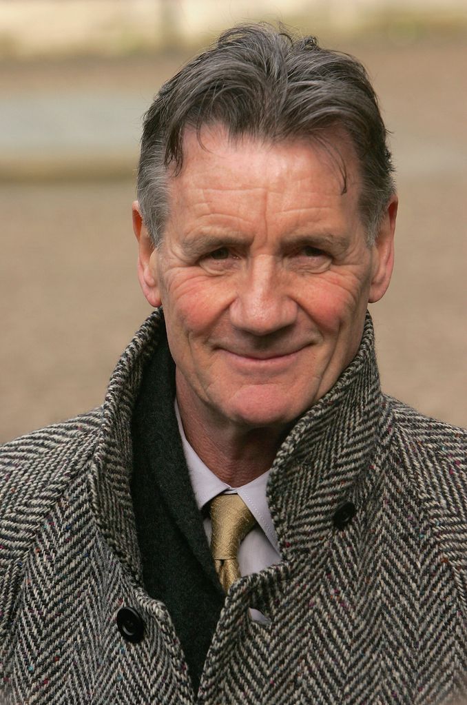 Michael Palin leaves a memorial service for Ronnie Barker at Westminster Abbey on March 3, 2006 in London, England