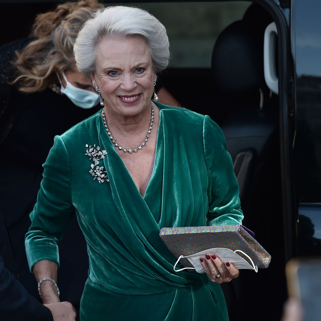 Princess Benedikte in a green outfit
