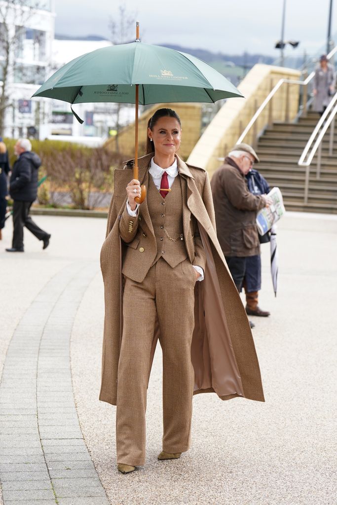Jade Holland Cooper arriving on day one of the 2024 Cheltenham Festival at Cheltenham Racecourse. Picture date: Tuesday March 12, 2024. (Photo by Mike Egerton/PA Images via Getty Images)