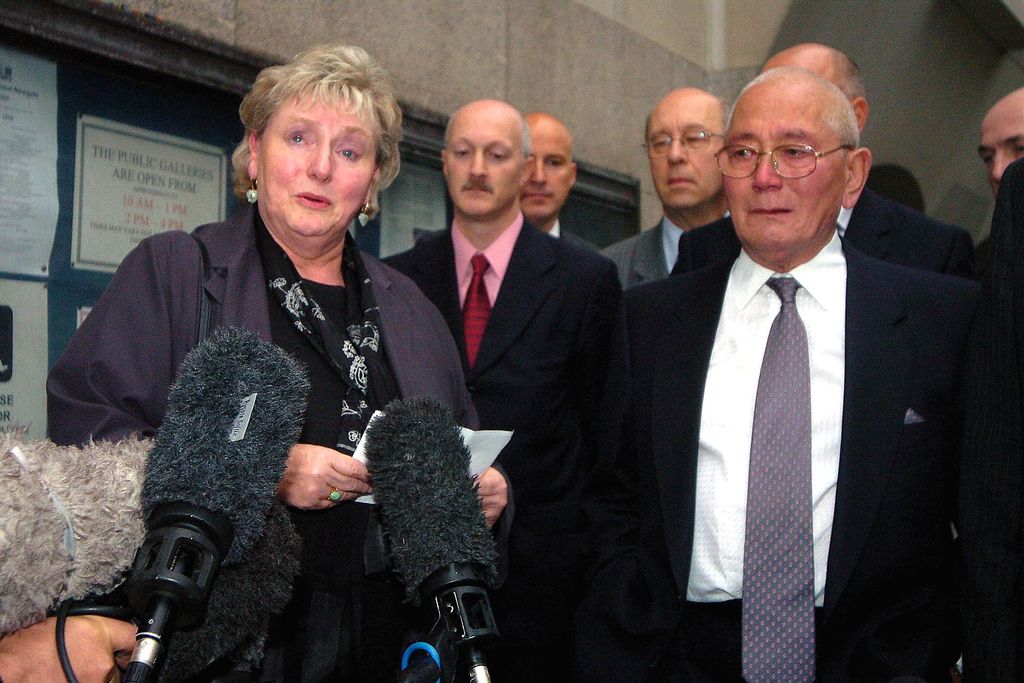 Ann Ming, mother of murder victim Julie Hogg, outside the Old Bailey after William Dunlop pleaded guilty and was sentenced to a minimum of 17 years imprisonment 