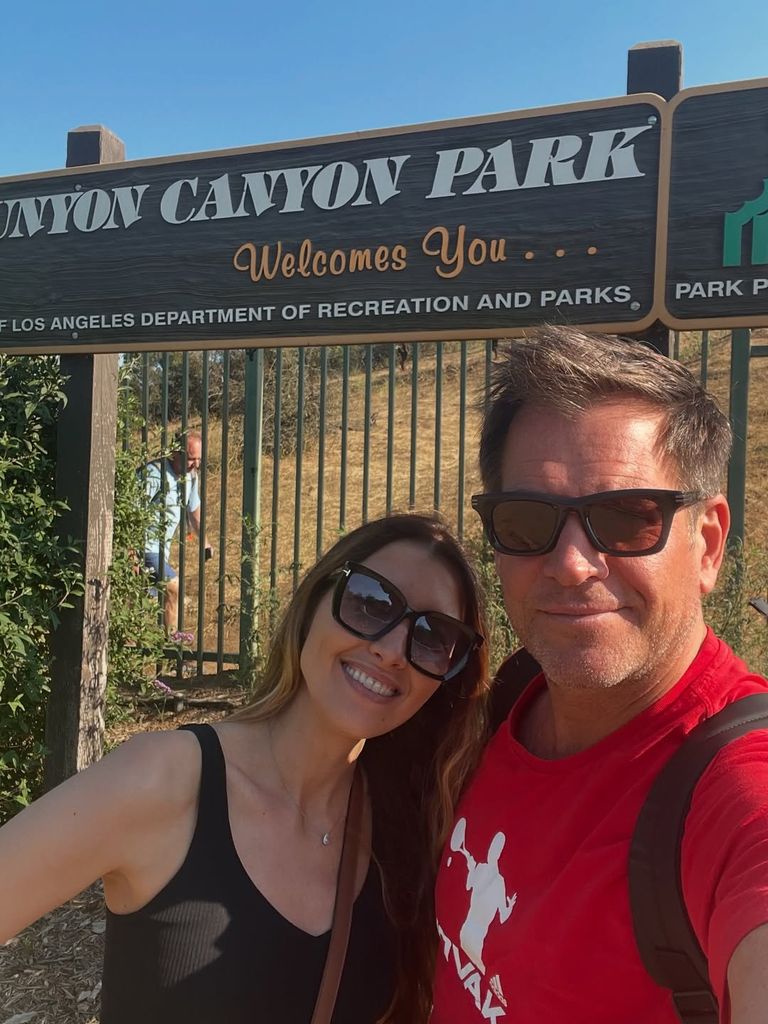 Michael Weatherly and Bojana Jankovic pose for a selfie in LA