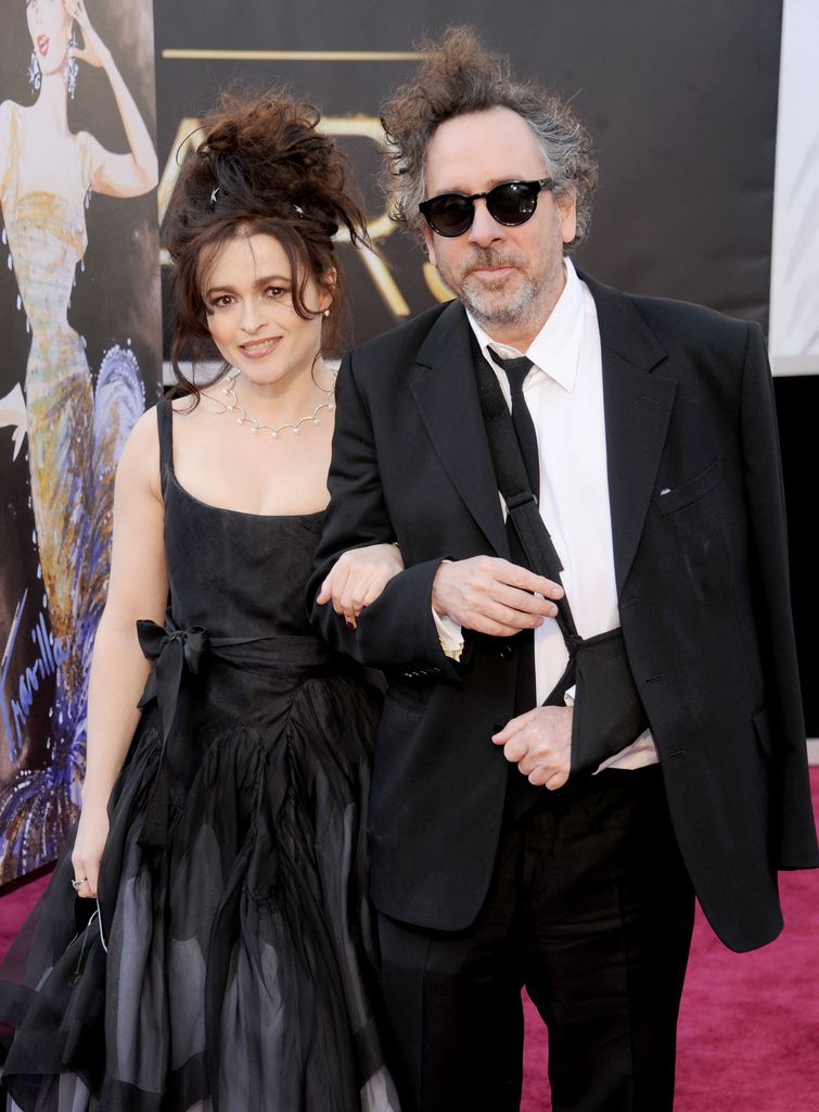 L'actrice Helena Bonham Carter et le réalisateur / mari Tim Burton arrivent aux Oscars de Hollywood & Highland Center le 24 février 2013