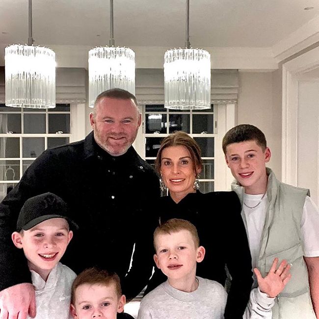 coleen rooney with husband wayne and children Klay Kit Cass and Kai