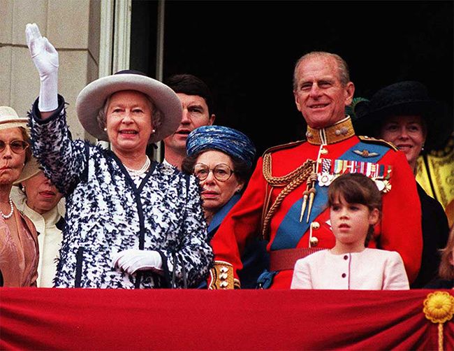 Princess Eugenie at first ever Trooping the Colour, 1998