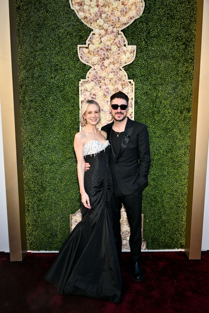 Carey Mulligan and Marcus Mumford at the 81st Golden Globe Awards held at the Beverly Hilton Hotel on January 7, 2024 in Beverly Hills, California. 