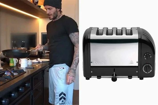 dualit toaster in david beckhams kitchen