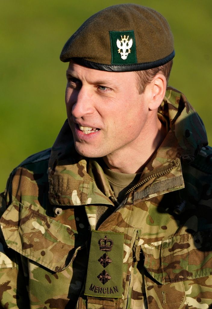 William wearing army fatigues with Mercian regiment