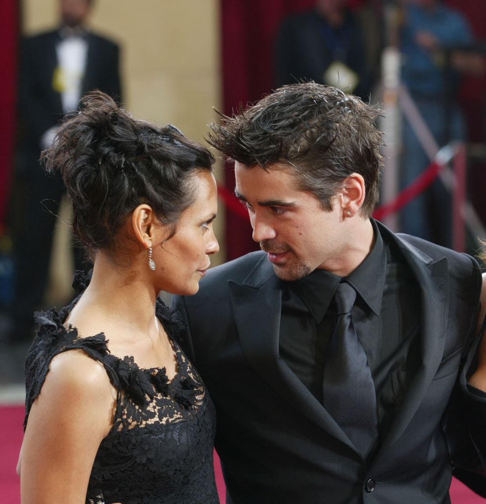 Model Kim Bordenave and actor Colin Farrell attend the 75th Academy Awards at the Kodak Theater on March 23, 2003 in Hollywood, California.