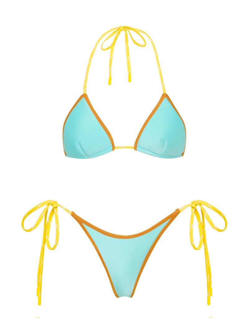 Roque Neoprene Triangle Bikini Set