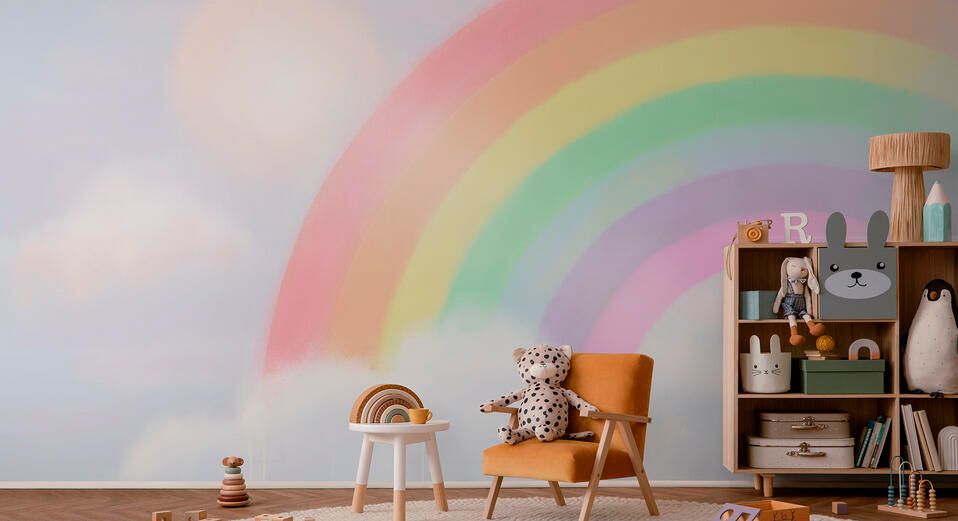 Add a cheery rainbow to your child's bedroom wall