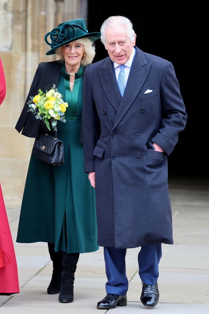 camilla holding posy of flowers 