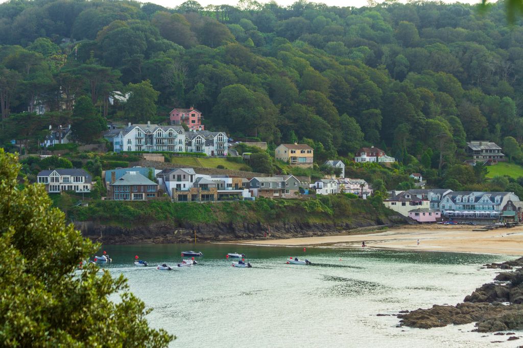 View,Across,North,Sands,Bay,At,Low,Tide,,Near,Salcombe,
