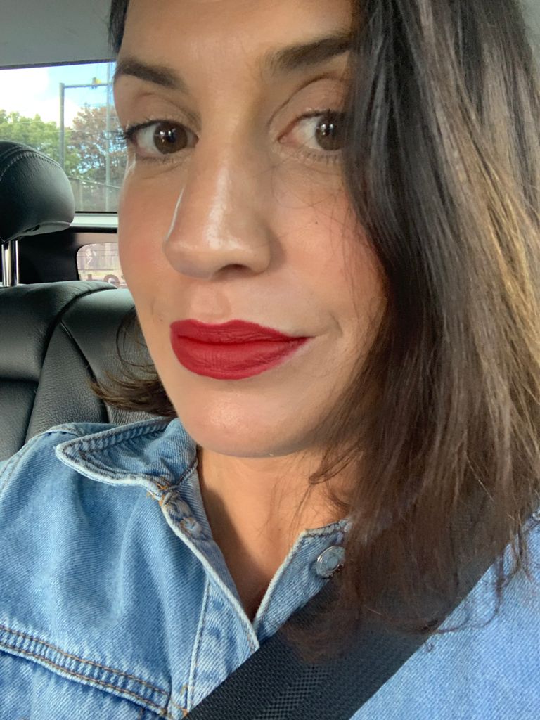 In her early 40s, Donna began to wear red lipstick