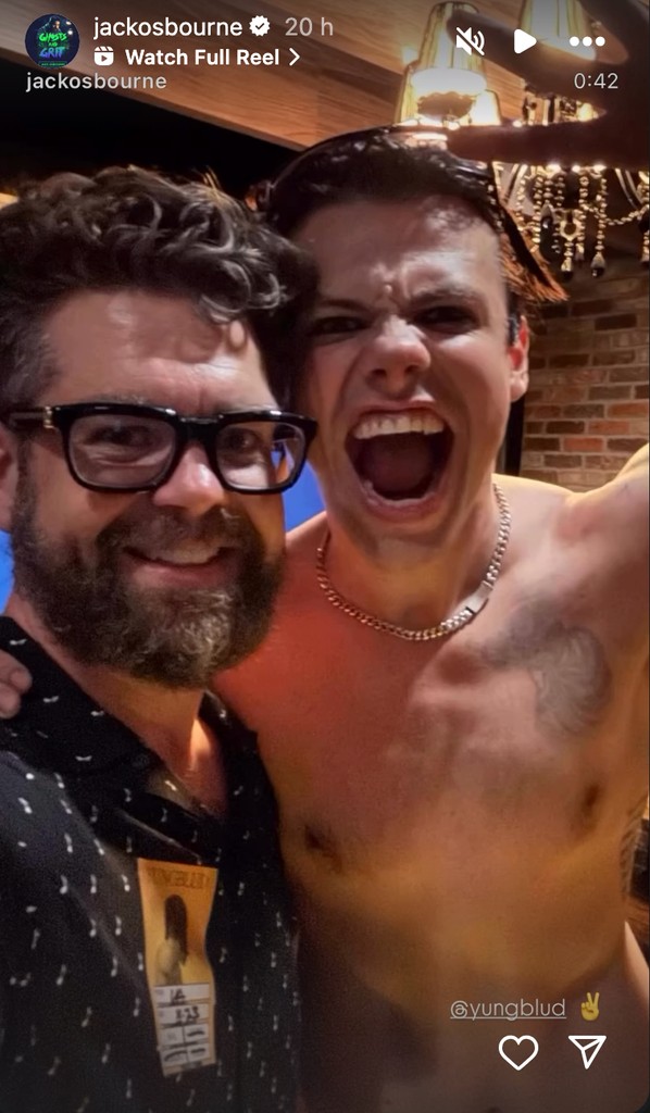 Jack Osbourne posed with Yungblud backstage at his concert 