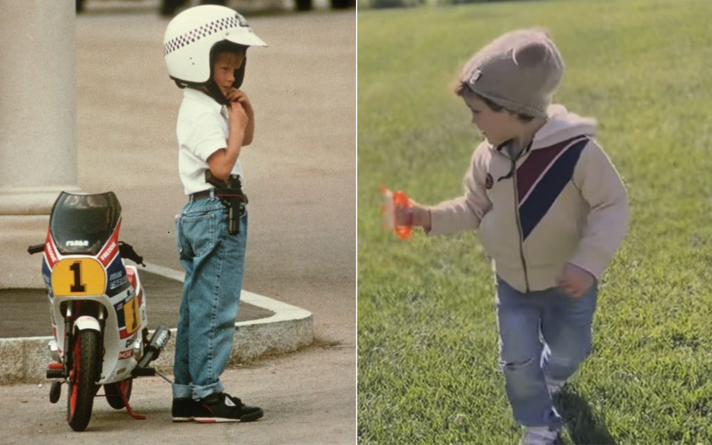 Prince Harry in 1990 and Archie in 2021/2022