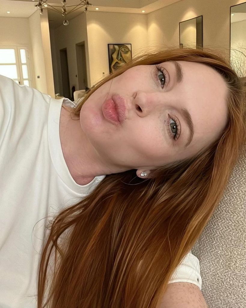 Lindsay Lohan shares a selfie from her family home on her birthday