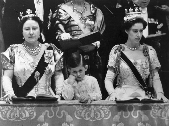 Prince Charles at Queens coronation in 1953