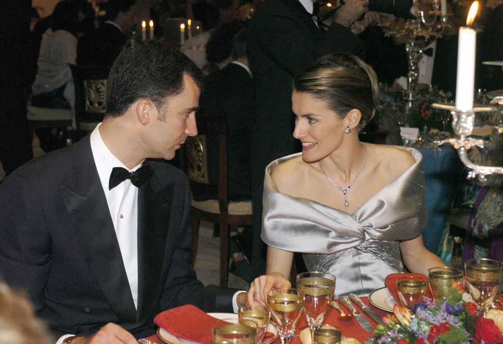 Prince Felipe and Letizia Ortiz on the eve of their wedding in 2004