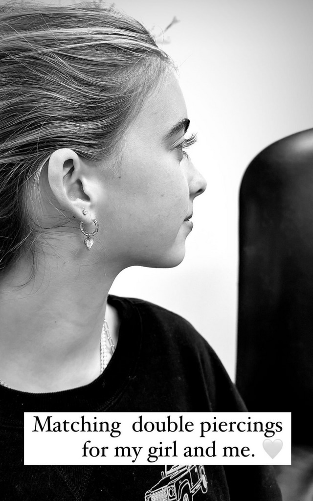 Christina Hall's daughter Taylor got a new piercing with her mom