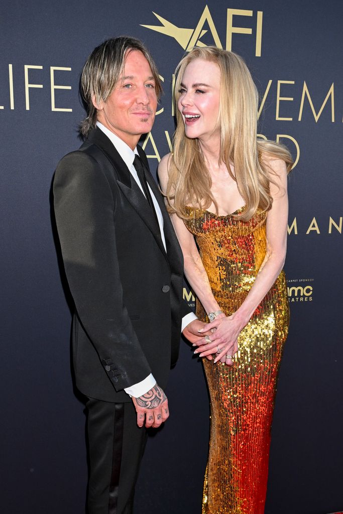Keith Urban e Nicole Kidman no AFI Life Achievement Award em homenagem a Nicole Kidman 