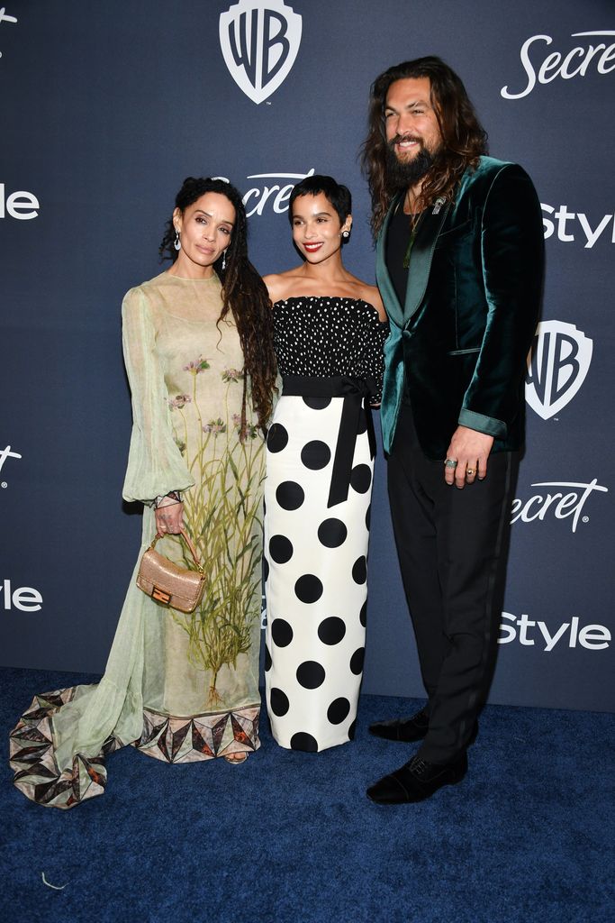 Lisa Bonet, ZoÃ« Kravitz, and Jason Momoa attend the 21st Annual Warner Bros. And InStyle Golden Globe After Party at The Beverly Hilton Hotel on January 05, 2020 in Beverly Hills, California.