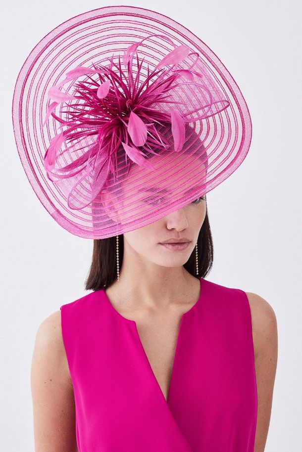 Karen Millen pink fascinator