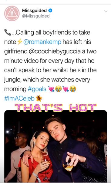 roman kemp records videos for girlfriend 