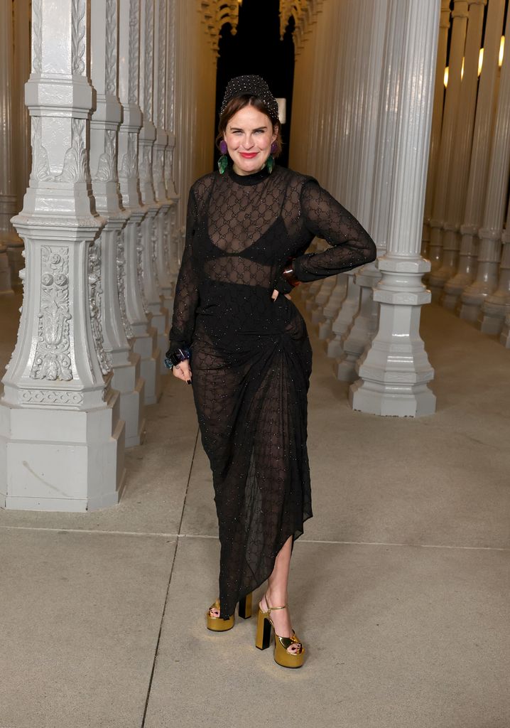  Tallulah Willis in sheer gucci gown