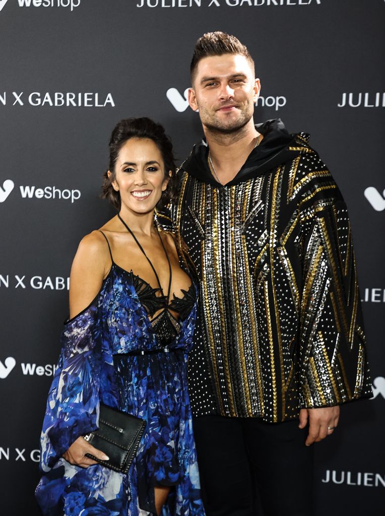 Janette Manrara and Aljaz Skorjanec in sequin outfits