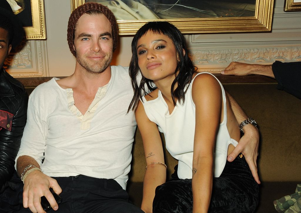 Chris Pine and Zoe Kravitz celebrating the September issue of W Magazine 