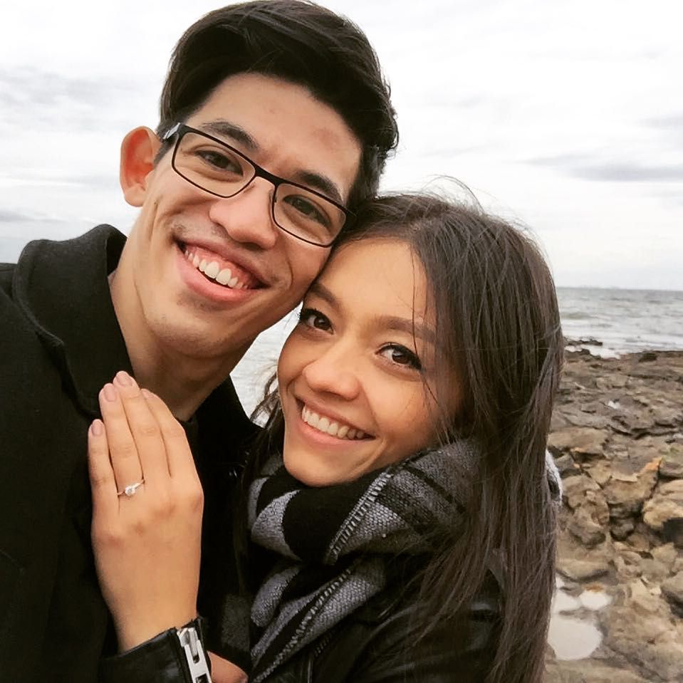 Chris popped the question during a trip to Australia in 2016