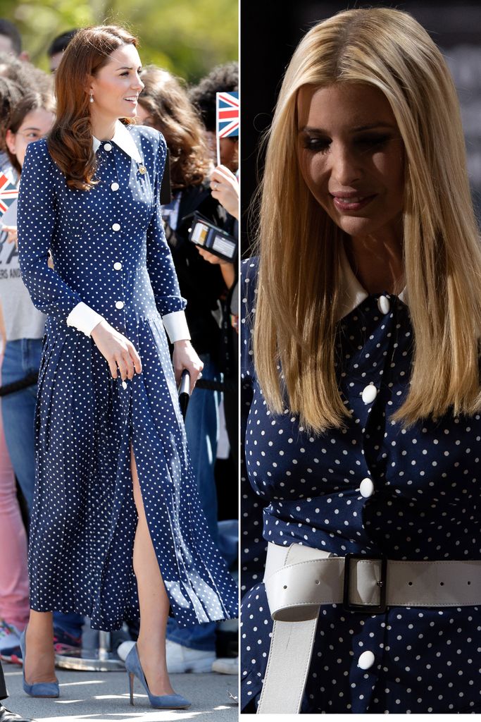 Ivanka Trump and Princess Kate wearing the same Alessandra Rich dress