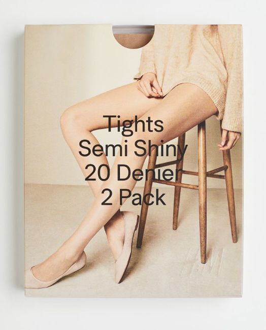 a pack of light beige tights