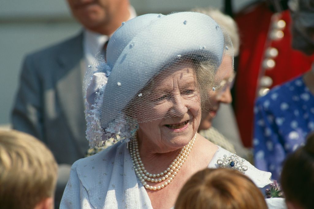 The Queen Mother in blue