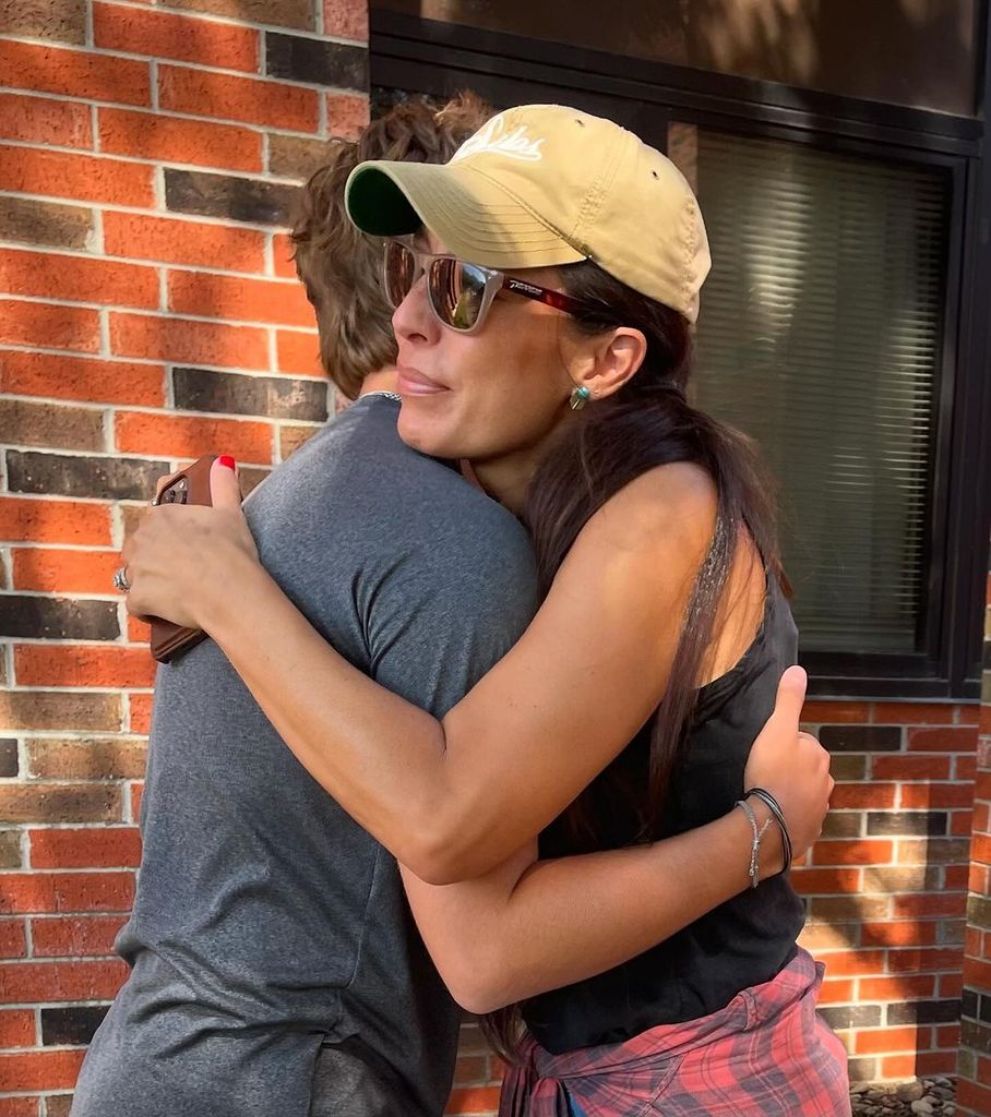 Joanna Gaines embraces her oldest son Drake ahead of his move back to college, shared on Instagram