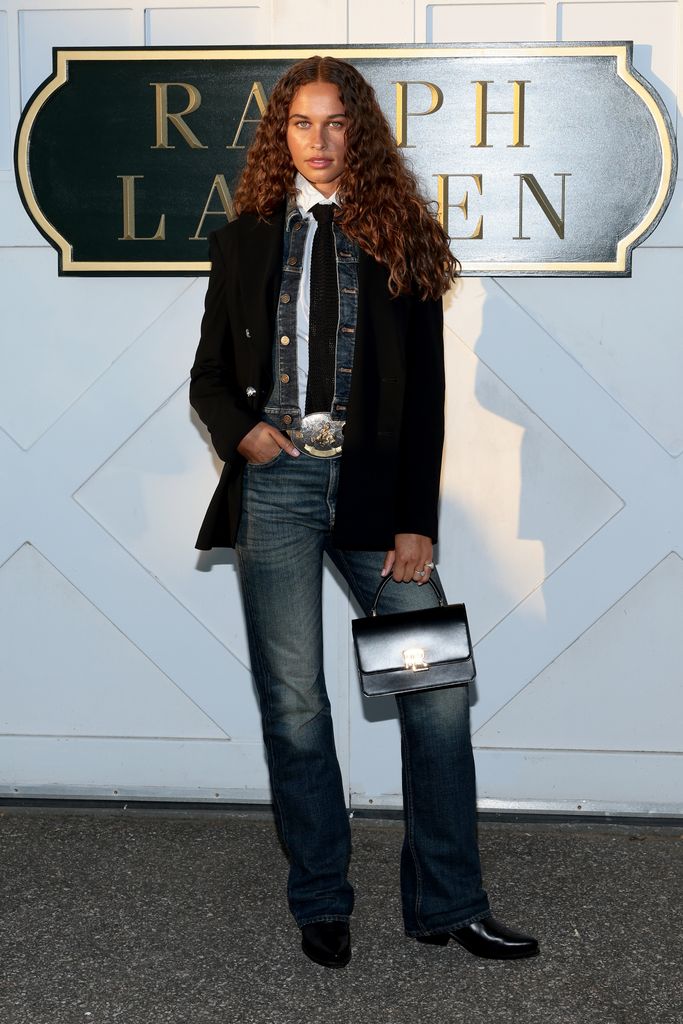 Sarah Lysander attends the Ralph Lauren fashion show during New York Fashion Week September 2024 at Khalily Stables on September 05, 2024 in Bridgehampton, New York