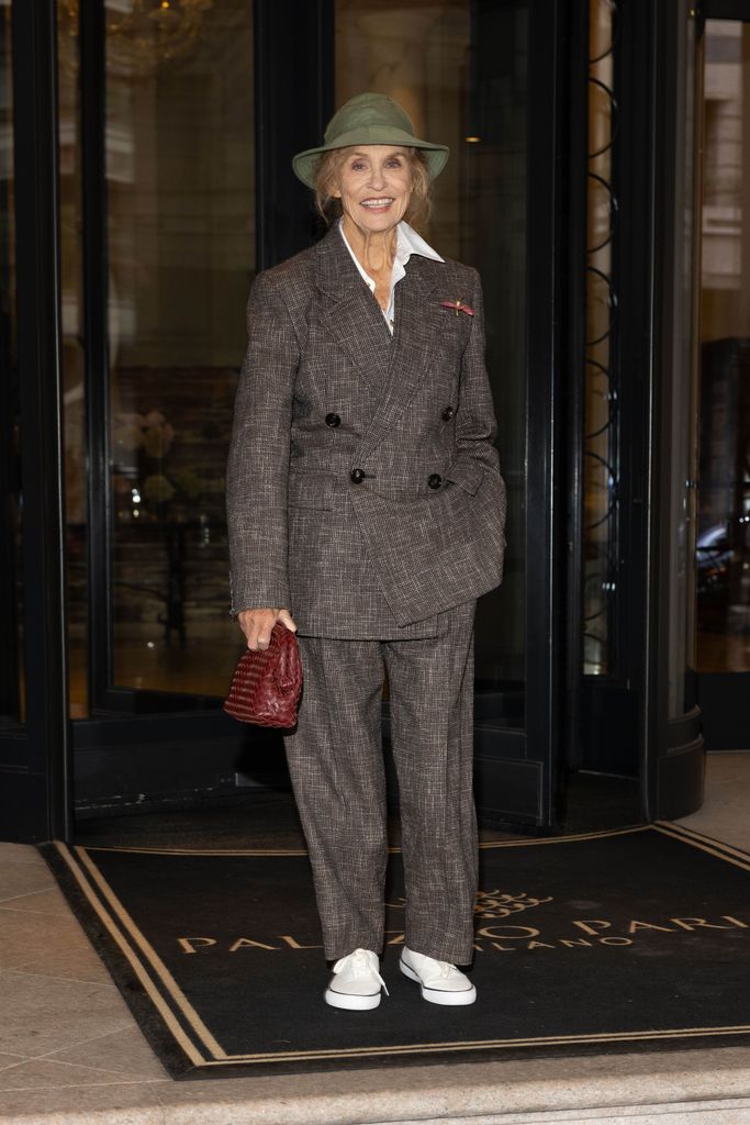 Lauren Hutton. is seen during the Milan Womenswear Spring/Summer 2026 Fashion Week on September 27, 2025 in Milan, Italy.