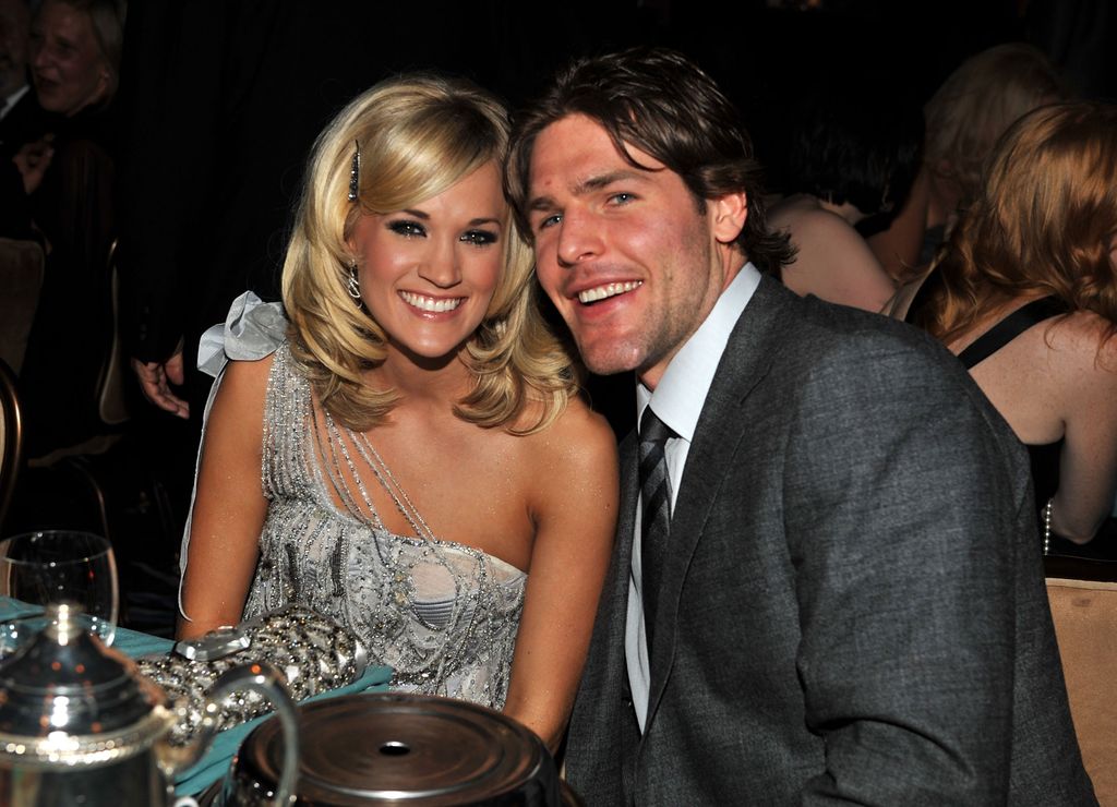 carrie underwood mike fisher 52nd grammys 