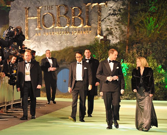 Prince William walking at the premiere of The Hobbit