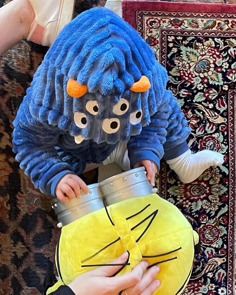 Eugenie's son August Brooksbank dressed up as a blue monster