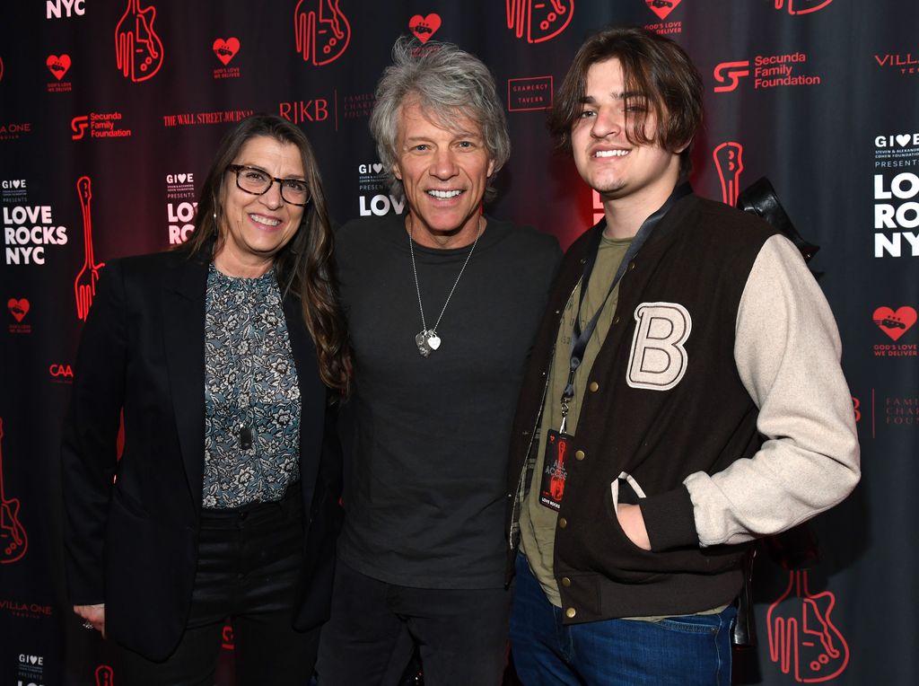 Dorothea Hurley, Jon Bon Jovi, and Romeo Bongiovi appear at the Fifth Annual LOVE ROCKS NYC Benefit Concert Livestream