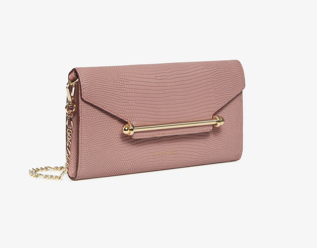 Strathberry multrees chain wallet pink