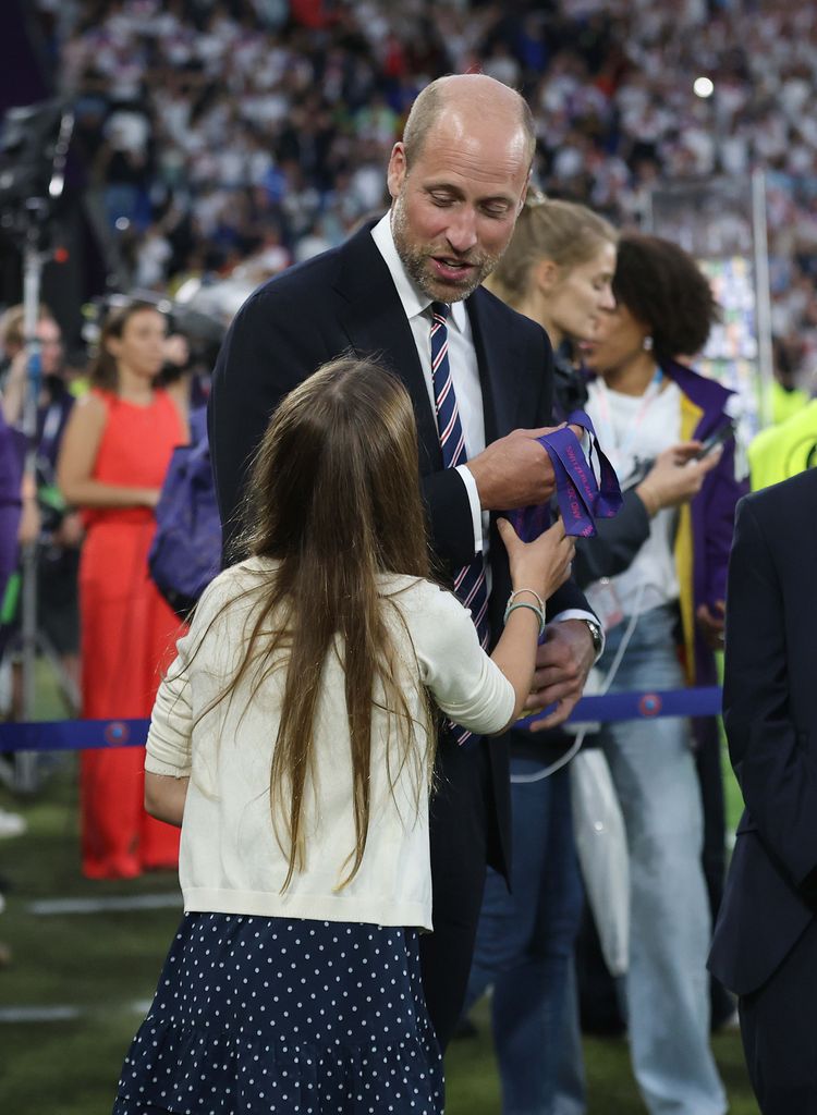 Prince William and Princess Charlotte were handed UEFA Women's Euro 2025 winners' medals