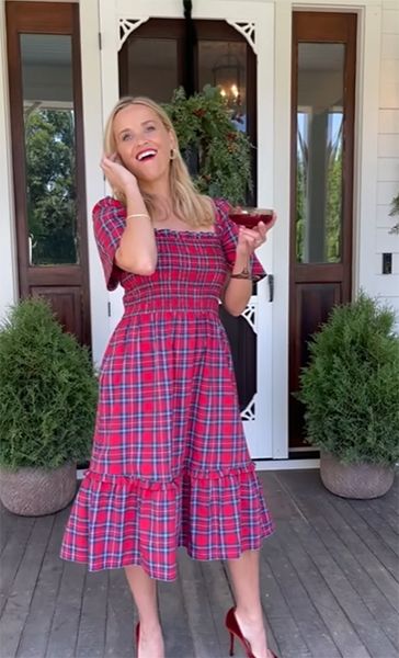 reese witherspoon plaid dress