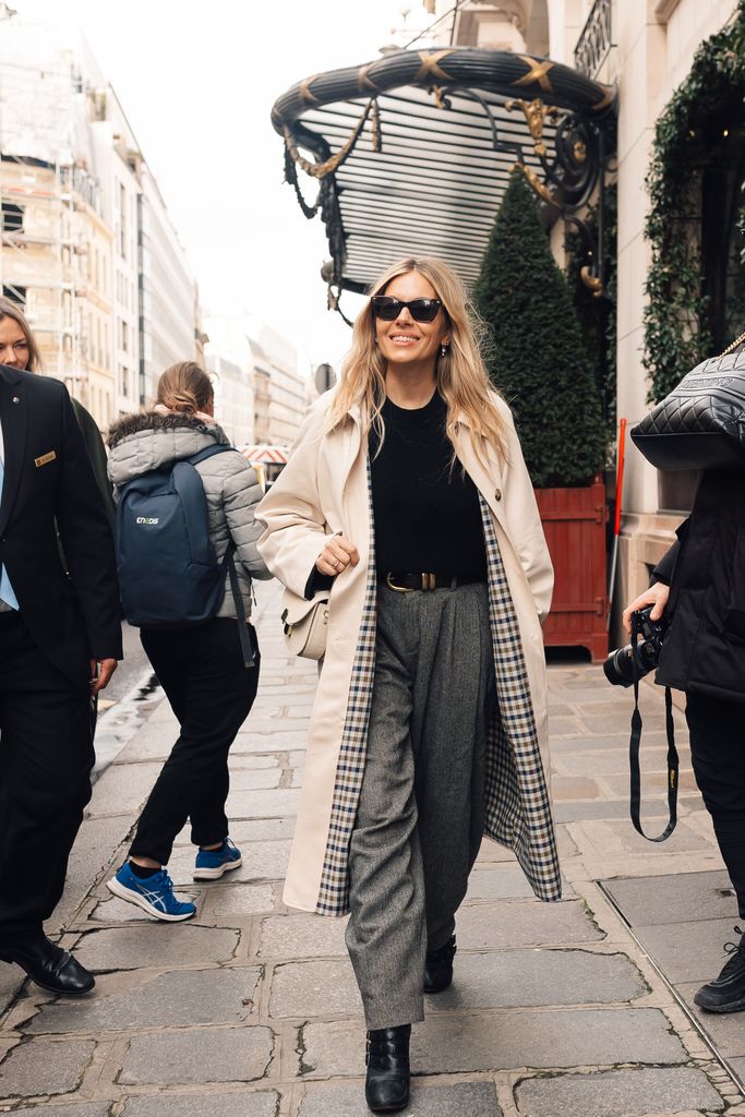 Sienna wore laid-back separates during Paris Fashion Week