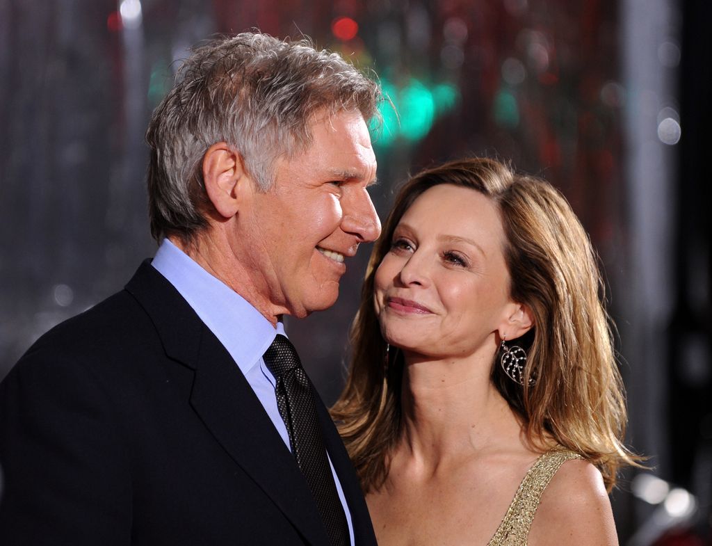 Actor Harrison Ford and Calista Flockhart, actress arrives at the premiere of CBS Films' "Extraordinary Measures" held at the Grauman's Chinese Theatre on January 19, 2010 in Hollywood, California.  (Photo by Frazer Harrison/Getty Images)