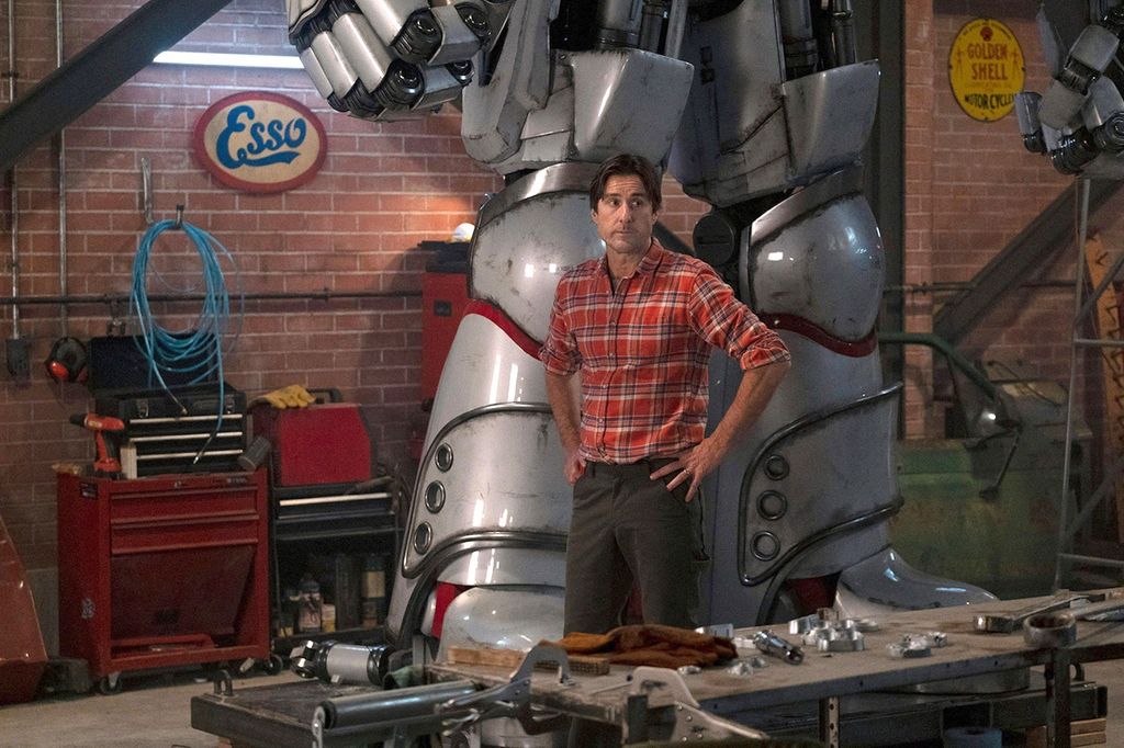 man standing in garage