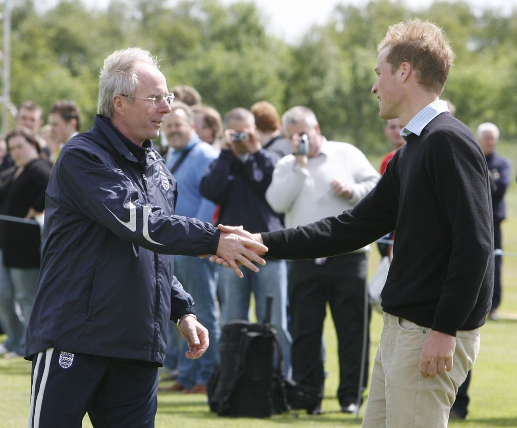 Sven-Goran Ericksson meets Prince William during the 2006 World Cup