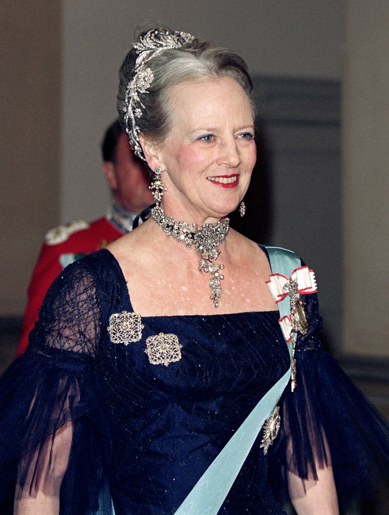 Queen Margrethe wearing The Danish Floral Aigrette